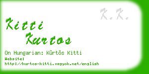 kitti kurtos business card